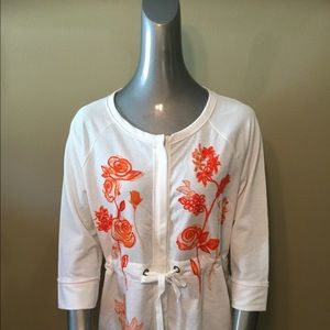 NWT Onque Petite Elements white sweatshirt jacket